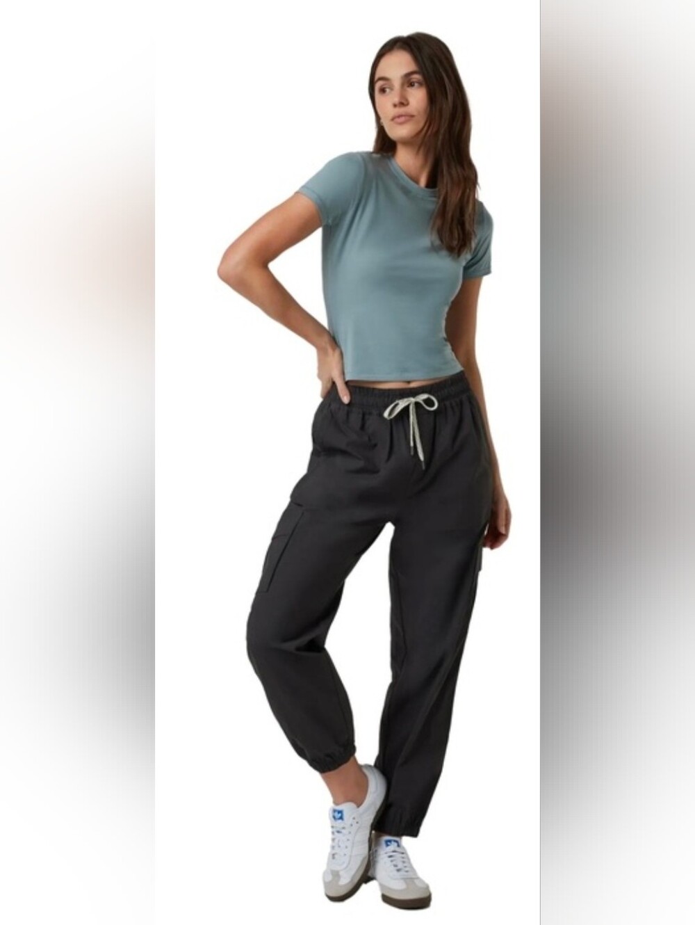 Vuori Birch Jogger Pants Women’s S Dark Gray Cargo Pockets Drawstring